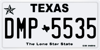 TX license plate DMP5535