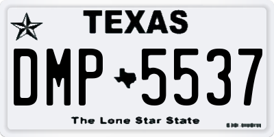 TX license plate DMP5537