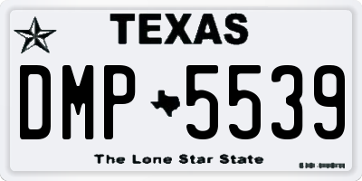 TX license plate DMP5539