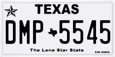 TX license plate DMP5545