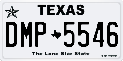 TX license plate DMP5546