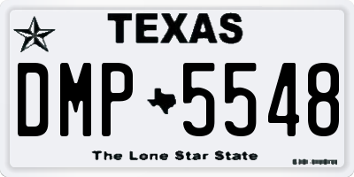 TX license plate DMP5548