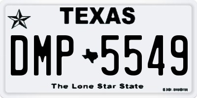 TX license plate DMP5549