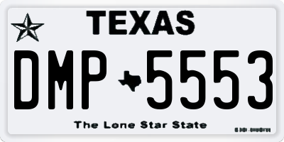 TX license plate DMP5553
