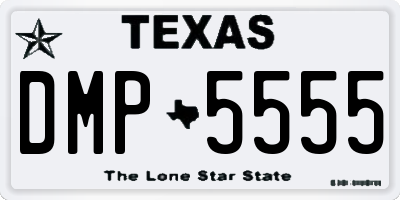 TX license plate DMP5555