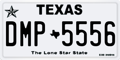 TX license plate DMP5556