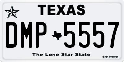 TX license plate DMP5557