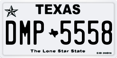 TX license plate DMP5558