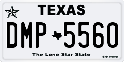 TX license plate DMP5560