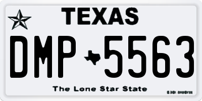 TX license plate DMP5563