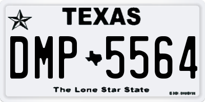TX license plate DMP5564