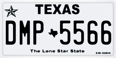 TX license plate DMP5566