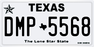 TX license plate DMP5568