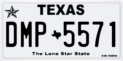 TX license plate DMP5571