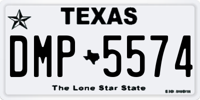 TX license plate DMP5574