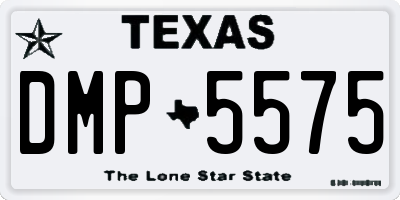 TX license plate DMP5575