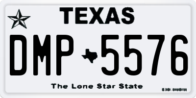 TX license plate DMP5576