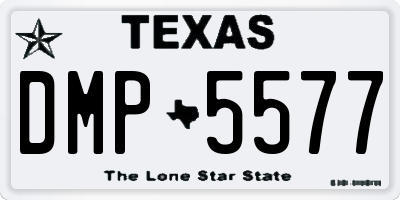 TX license plate DMP5577