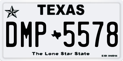 TX license plate DMP5578