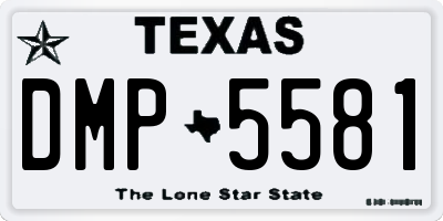 TX license plate DMP5581