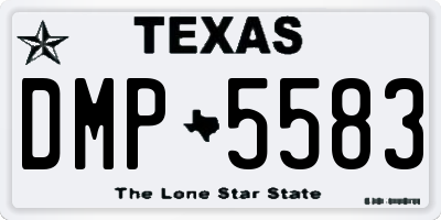 TX license plate DMP5583
