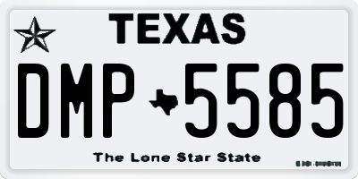 TX license plate DMP5585