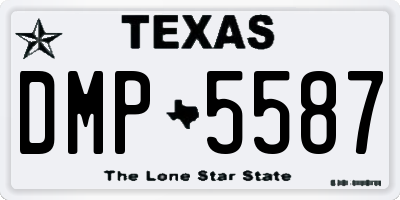TX license plate DMP5587