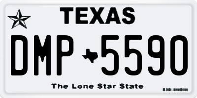 TX license plate DMP5590