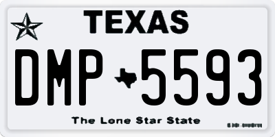 TX license plate DMP5593