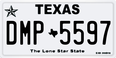 TX license plate DMP5597