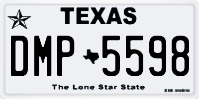 TX license plate DMP5598