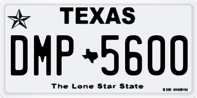 TX license plate DMP5600