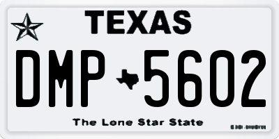 TX license plate DMP5602