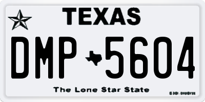 TX license plate DMP5604