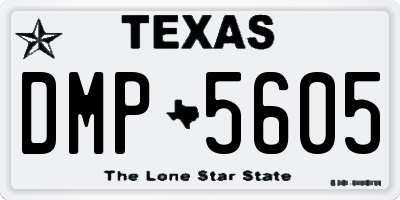 TX license plate DMP5605