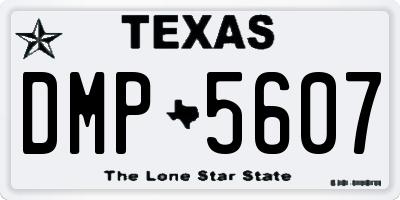 TX license plate DMP5607