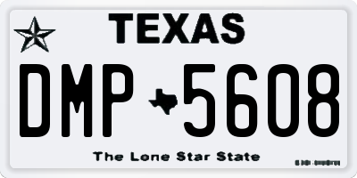 TX license plate DMP5608