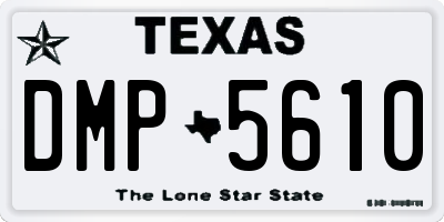 TX license plate DMP5610
