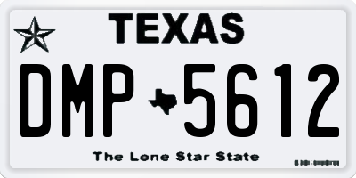 TX license plate DMP5612