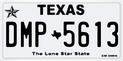 TX license plate DMP5613