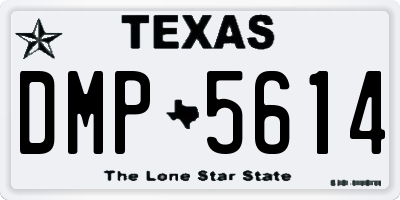 TX license plate DMP5614