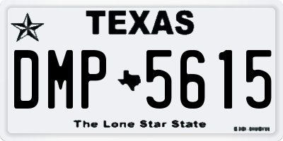 TX license plate DMP5615