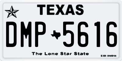 TX license plate DMP5616