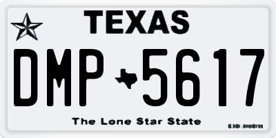 TX license plate DMP5617