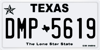 TX license plate DMP5619