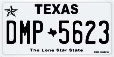 TX license plate DMP5623