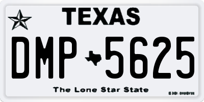 TX license plate DMP5625