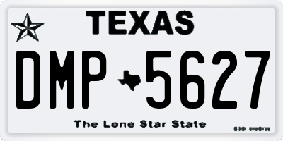 TX license plate DMP5627