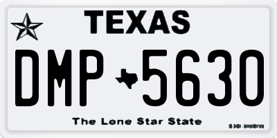 TX license plate DMP5630
