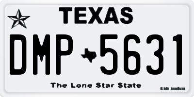 TX license plate DMP5631